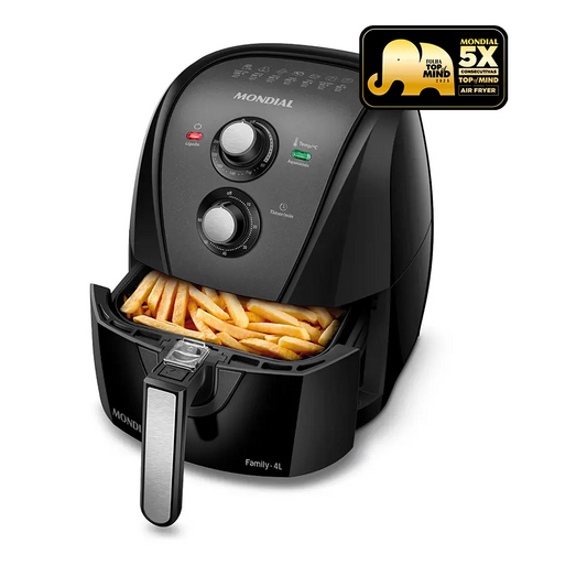 Fritadeira sem óleo air fryer 4L Mondial 1500W AFN-40-BFT